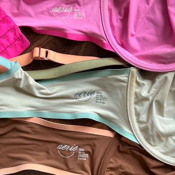 Aerie Mesh Bra Full coverage-Intimates Set - Pink, Cream, and Tan - Picture 3 of 3